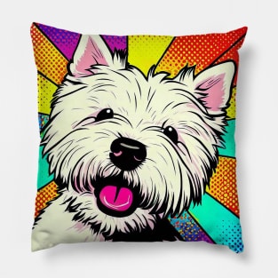 Westie Terrier Pop Art Pillow