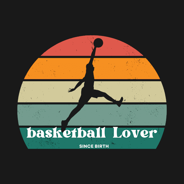 Hoops Lover Retro Basketball Tee - Born to Play by SakuraInsights