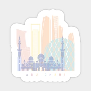 ABU DHABI SKYLINE POSTER PASTEL Magnet