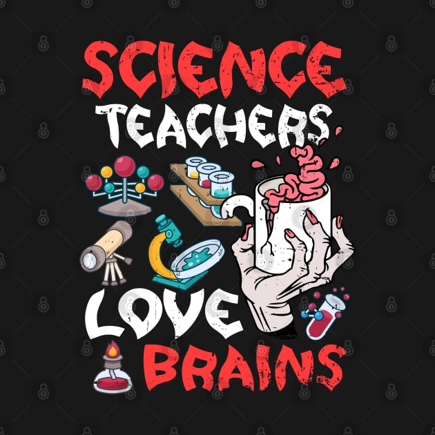 Science Teachers  Love Brains Halloween Teachers Teaching Coffee by alcoshirts