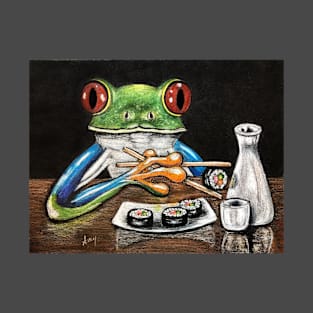 "Sake & Sushi" - Frogs After Five collection T-Shirt