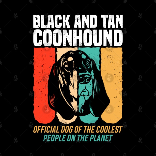 Retro Black and Tan Coonhound Funny by White Martian