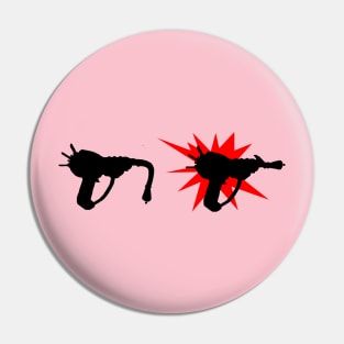 Zombie Pack-a-Punched Ray Gun on Soft Pink Pin