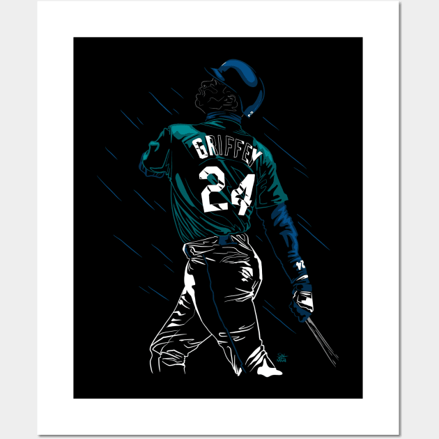 Ken Griffey Jr Poster Baseball Wall Art Posters Print Canvas Poster Living  Room Decor Picture Unframe-style 12x18inch(30x45cm)