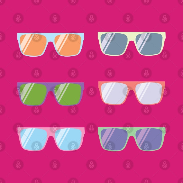 Summer Fun Retro Shades by pixelcat