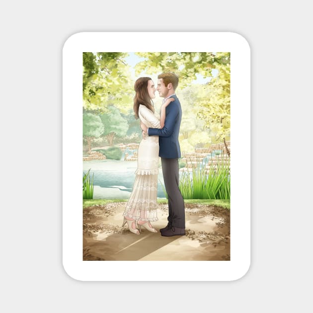 Fitzsimmons - Wedding Portrait Magnet by eclecticmuse