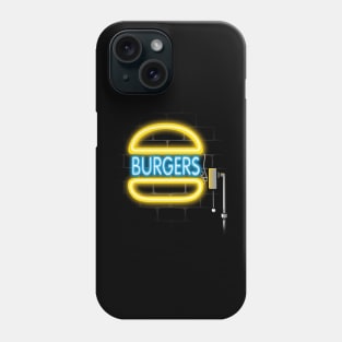 burger light sign Phone Case