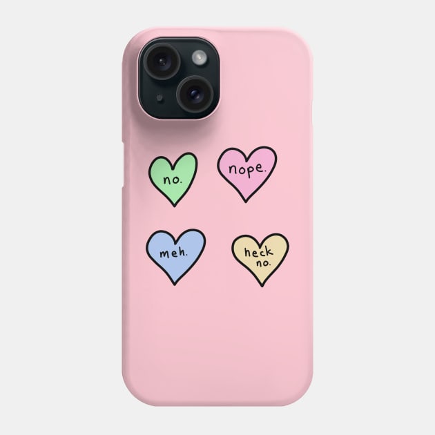 Candy Hearts Phone Case by novabee