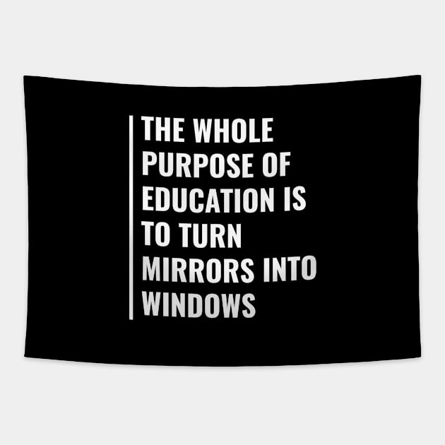 Education Turn Mirrors Into Windows. Education Quote Tapestry by kamodan