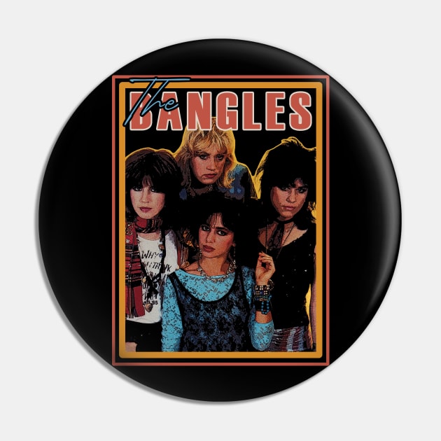 Manic Monday Blues Vintage Tees Capturing The Bangles’ Pop Rock Brilliance Pin by Chibi Monster