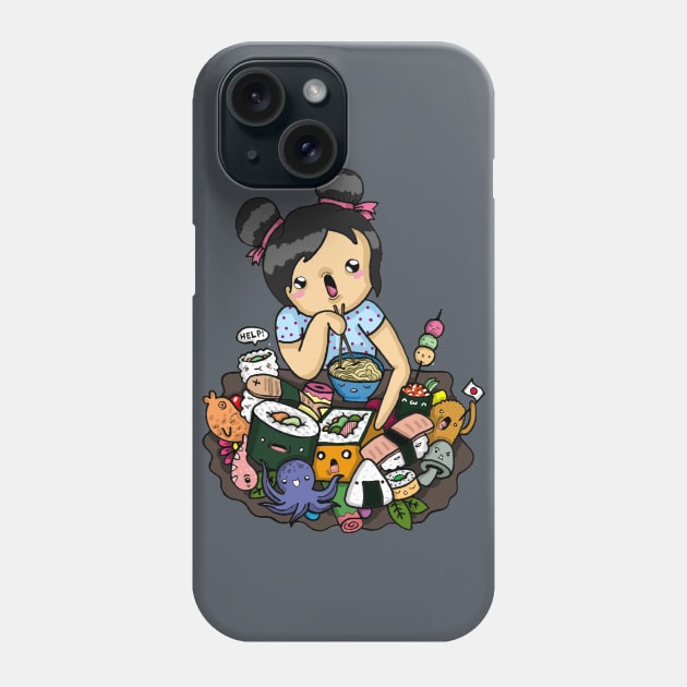 sushi dinner Phone Case by ybalasiano