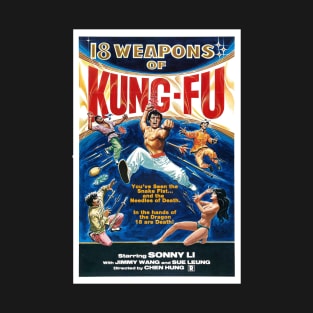 Retro Vintage Movie Poster 18 Weapons of Kung Fu T-Shirt