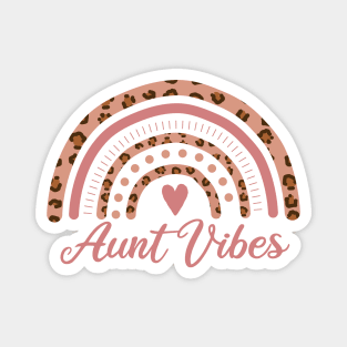 Aunt Vibes Leopard Rainbow Magnet