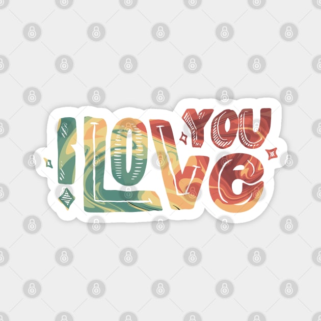 I Love You Type Magnet by Merchsides