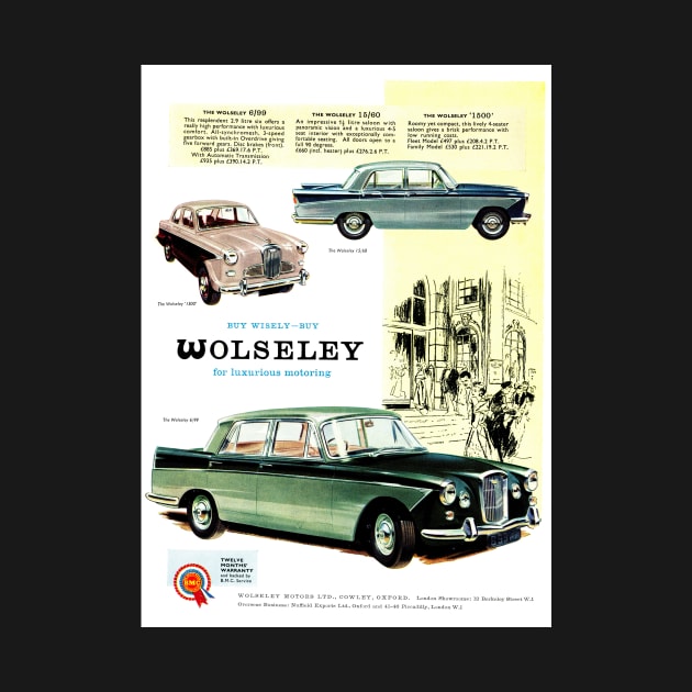 A vintage Wolseley car advert by Random Railways