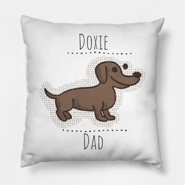 Doxie Dad Pillow by BKArtwork