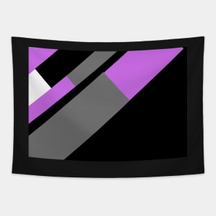 Purple, White, Grey, and Black pattern Tapestry