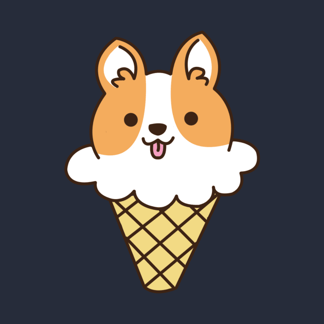 Ice Cream Corgi by mintcorner