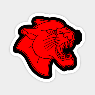 HomeSchoolTattoo Panther (RED) Magnet