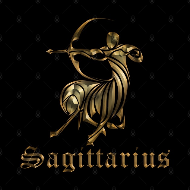 sagittarius zodiac gold edition by INDONESIA68