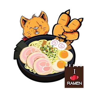 'Kawaii Cat Ramen Life' Cool Japanese Cats T-Shirt