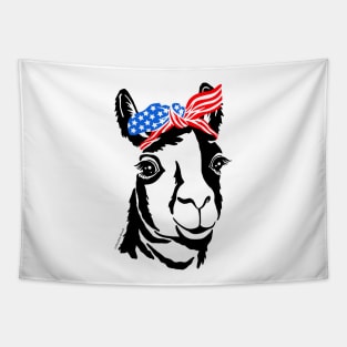 Llama Bandana American Flag Funny Patriotic USA Animal Tapestry