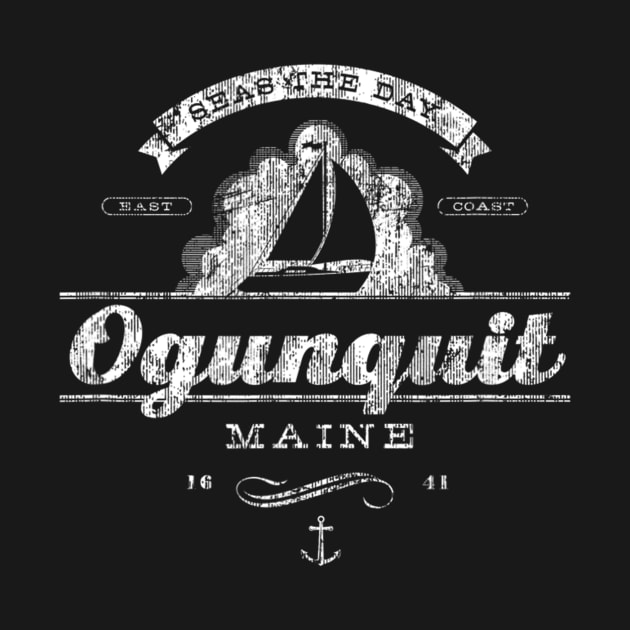 Ogunquit ME Sailboat T Shirt Vintage Nautical Throwback by jrgenbode