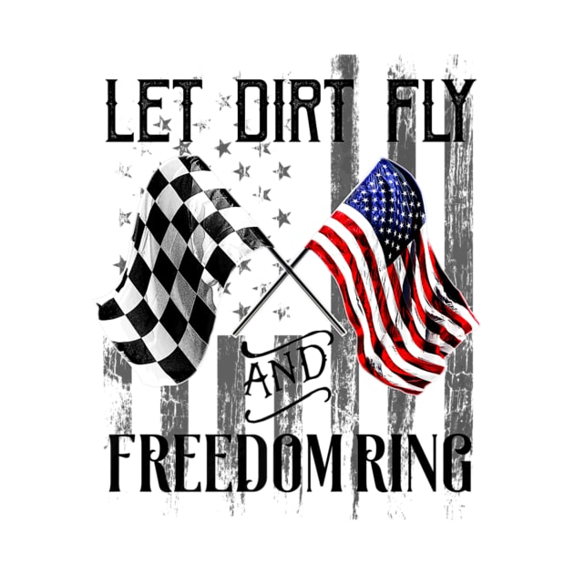 American Flag 4th Of July Dirt Bike Motocross Racing by Macy XenomorphQueen