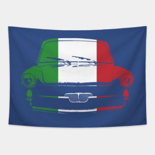 Autobianchi Bianchina 1960s classic car monoblock italian flag Tapestry