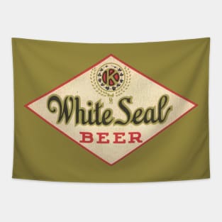 White Seal Beer Retro Defunct Breweriana Tapestry