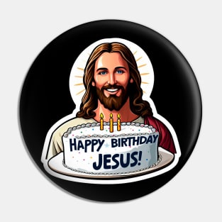 Happy Birthday Jesus Pin