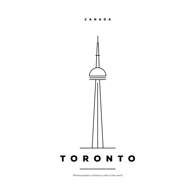 Toronto Minimal Black Line Design by kursatunsal