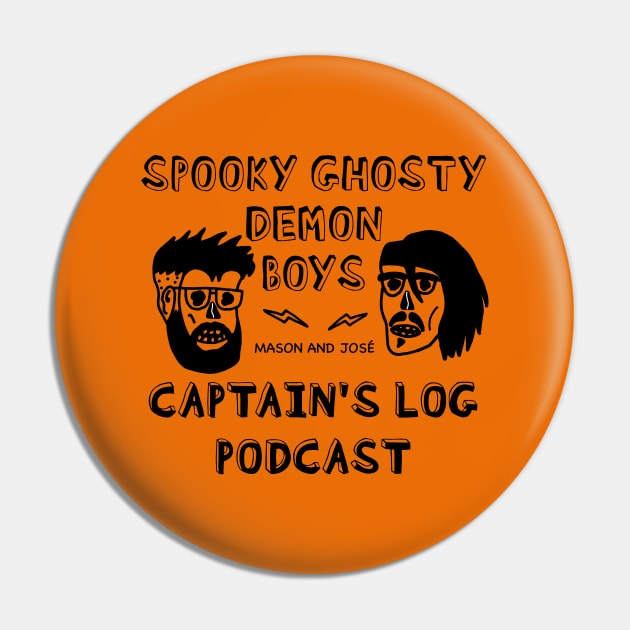 Spooky Ghosty Demon Boys Pin by Captains Log