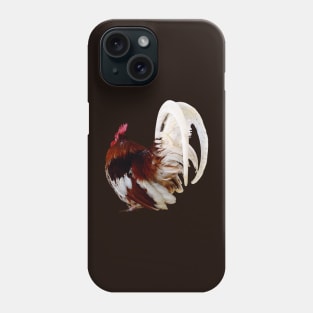 Red Rooster With White Tail Feathers Phone Case