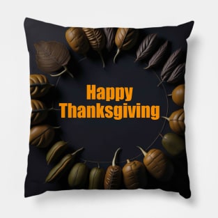 Happy Thanksgiving Greetings Pillow