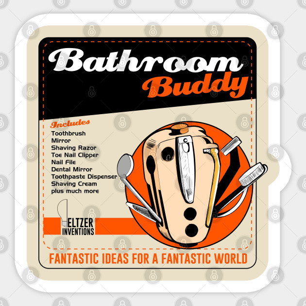 Peltzer Inventions Bathroom Buddy Gremlins Sticker Teepublic