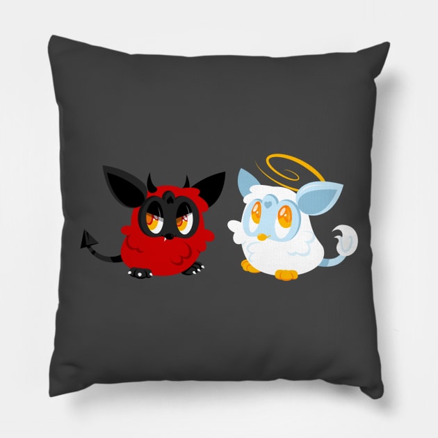 Devil and Angel Pillow by AeroHail