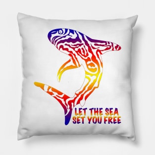 Let the sea set you free design Pillow