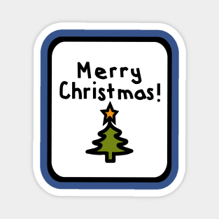 Framed Merry Christmas Tree Magnet