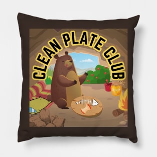 Clean Plate Club Bear - Kids Pillow