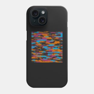 Camouflage Blue Orange Black Phone Case