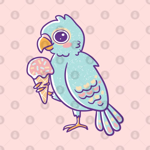 Parrot and Ice Cream by Wlaurence