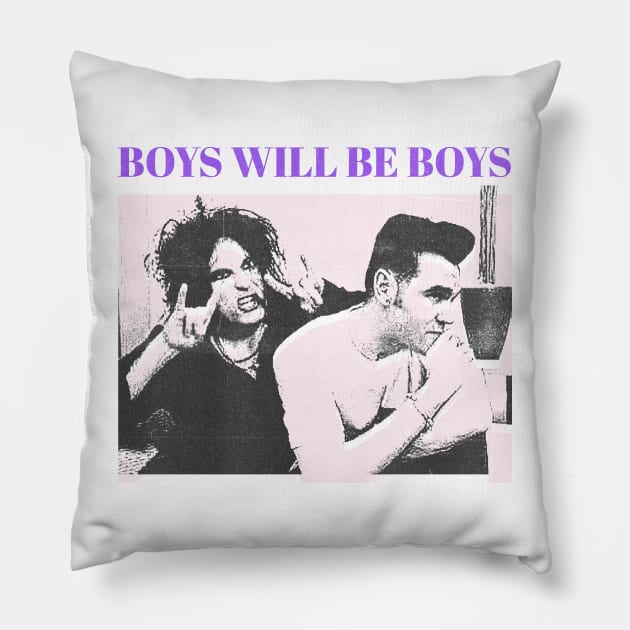 boys will be boys vintage art Pillow by psninetynine