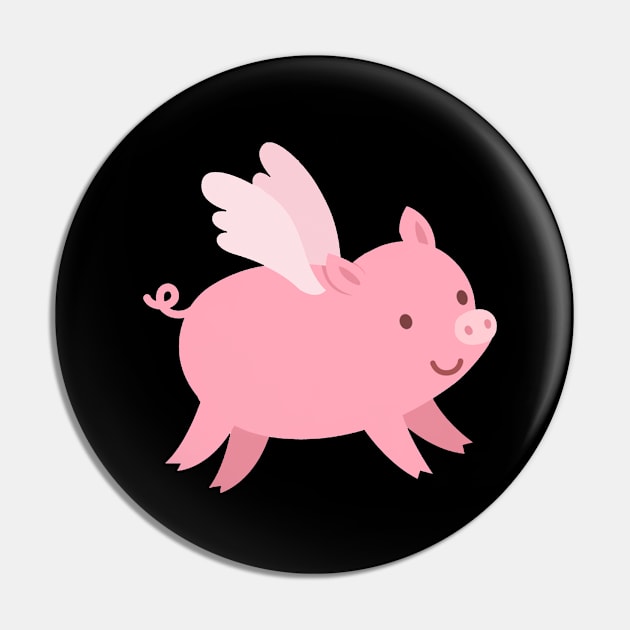 Flying Pig Pin by paola.illustrations