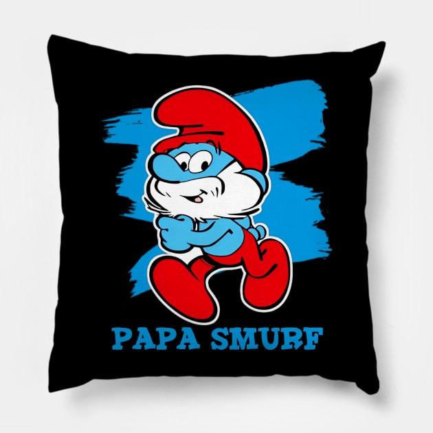 papa smurf Pillow by EPISODE ID