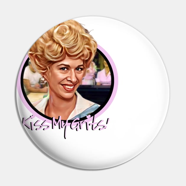 Kiss My Grits Pin by iCONSGRAPHICS