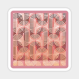 Wavy pattern in warm tones Magnet