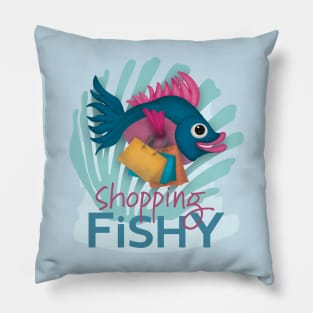 Shopping Fish-y Pillow