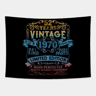 52 Years old Vintage 1970 Limited Edition 52nd Birthday Tapestry