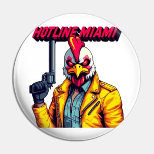 Hotline Miami character-For pixel gamers lovers Pin